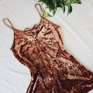 Gold Velvet Dress